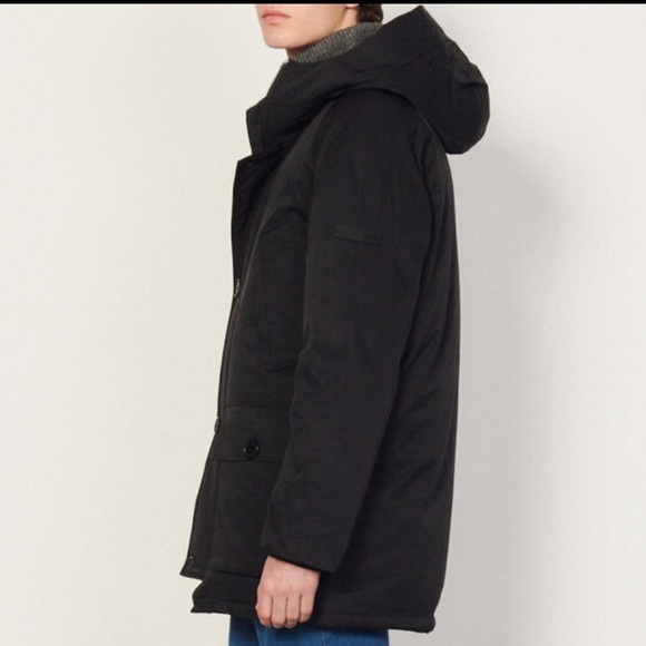 sandro paris Men’s Parka with Hood - Picture 3 of 11